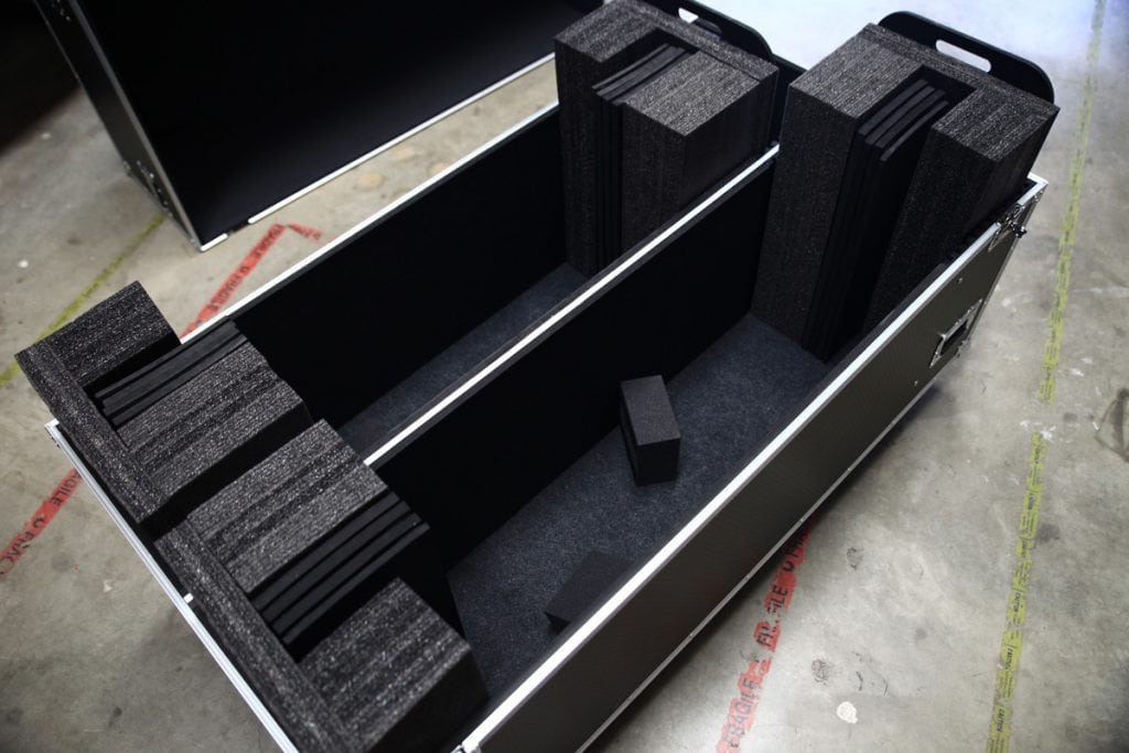 TV Case with Adjustable dividers- Armor Custom Road Cases