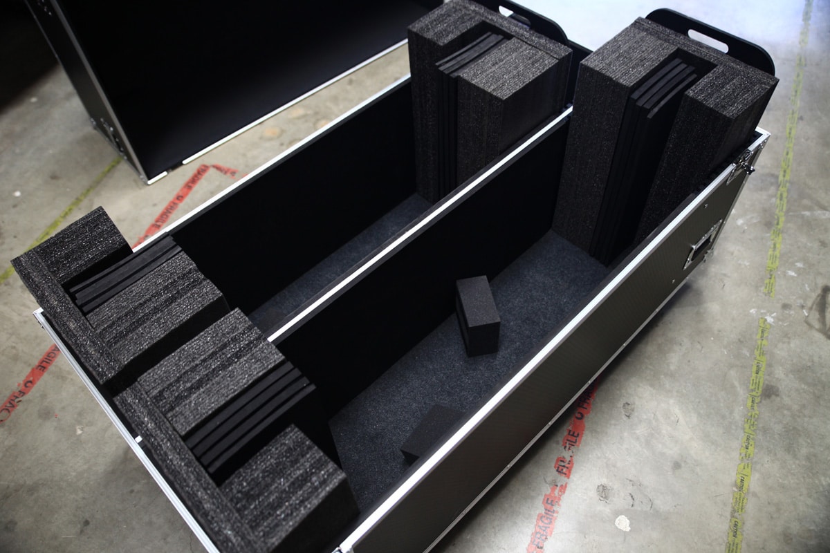 TV Case with Adjustable dividers- Armor Custom Road Cases