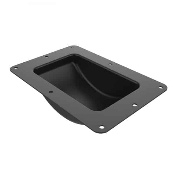 ARMOR YR-6201 Black Castor Dish with Deep Recess for 4'' Castors