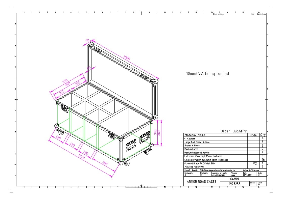 X4MINI CAD Drawing