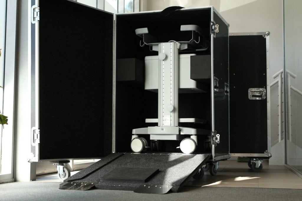 road case with built in ramp