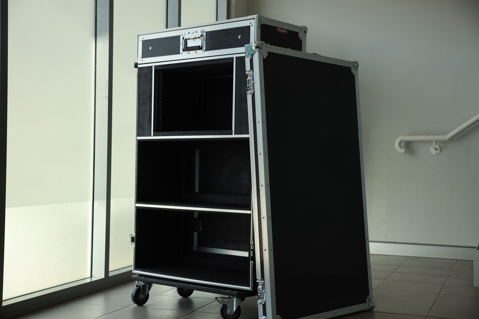 custom amp head road case with drawer and rack Armor Road Cases