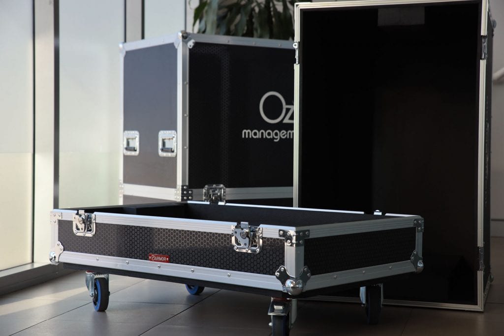 line array speakers road case