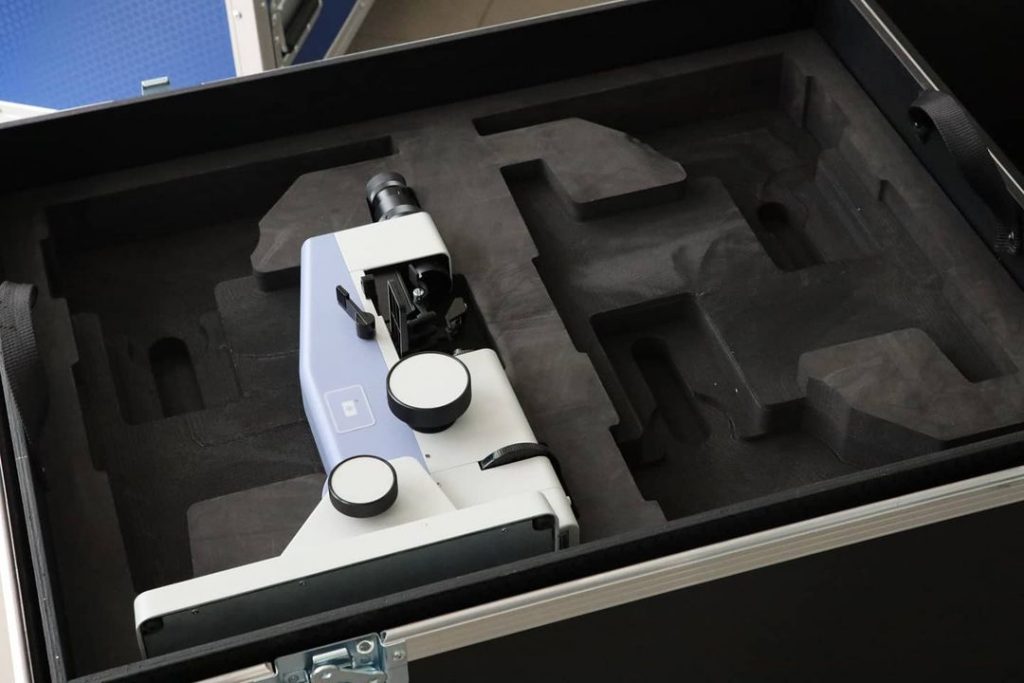 custom instrument transport case with foam insert
