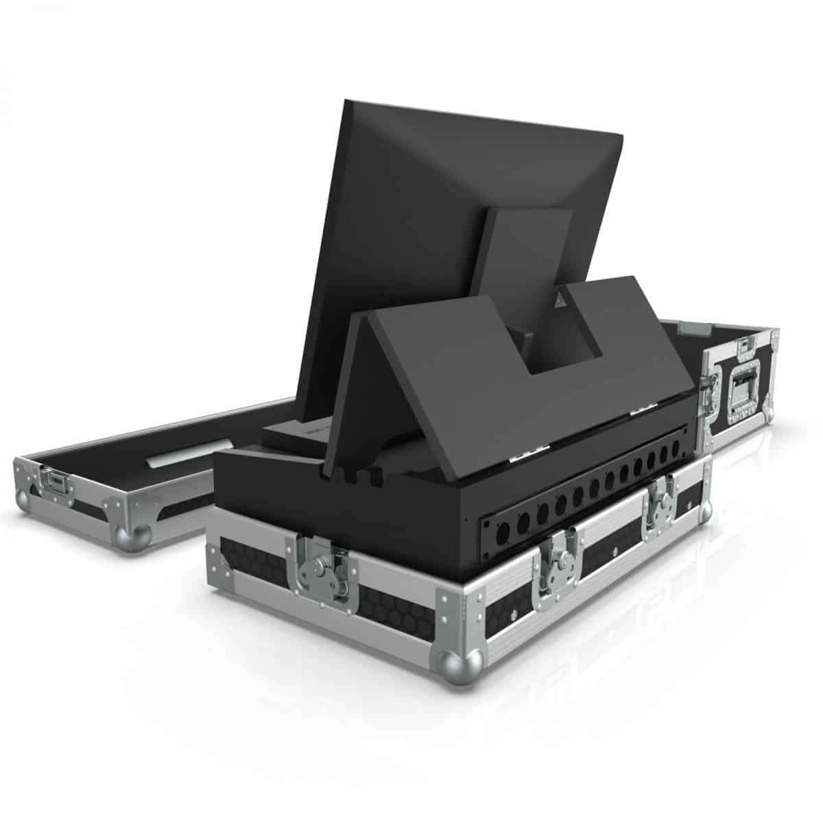 Video Production Case for ELGATO Stream Deck XL with 24 inch LED Monitor
