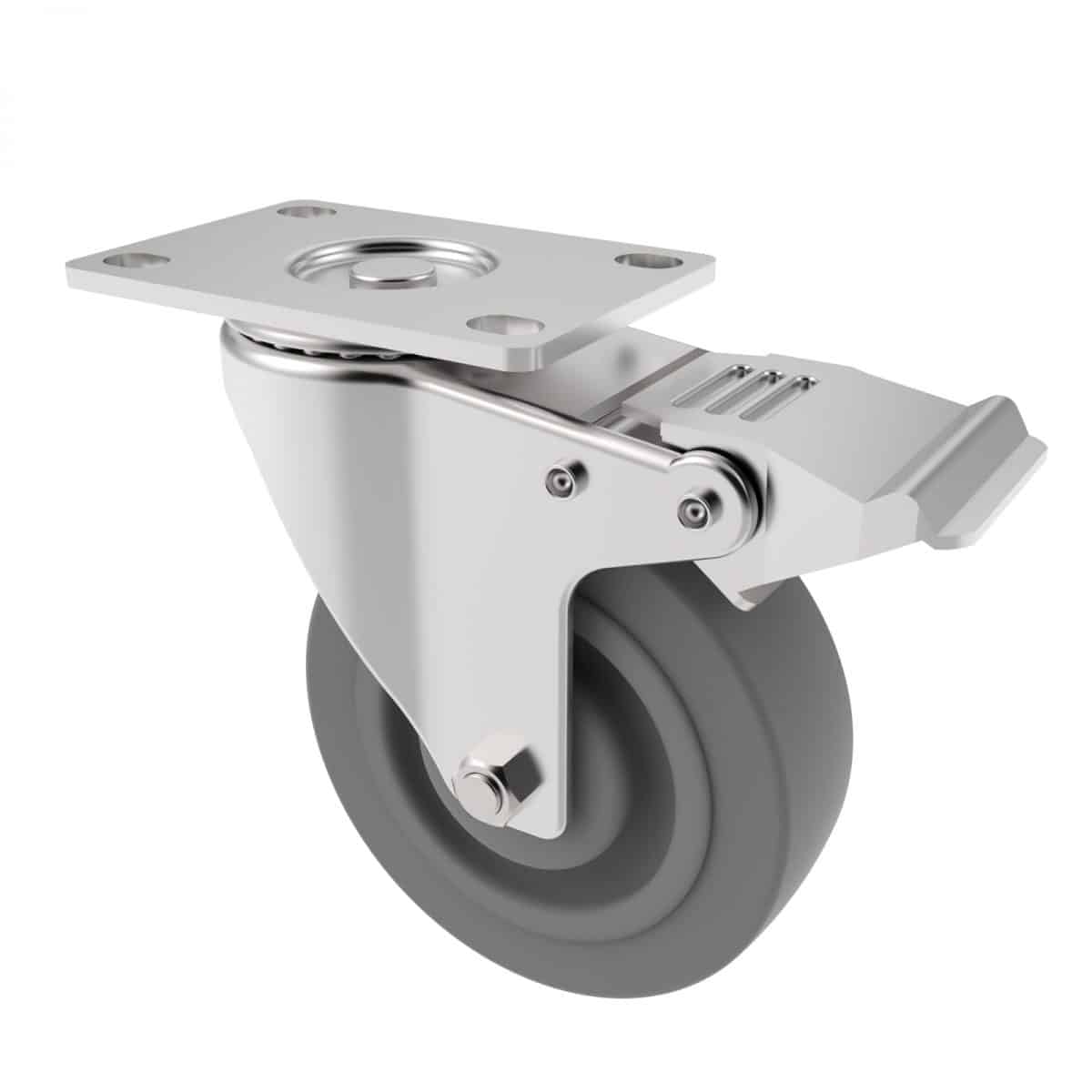 Carjet 3B 100Mm-4″ Braked Rubber Swivel Castor