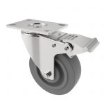 Carjet 3B 100Mm-4″ Braked Rubber Swivel Castor