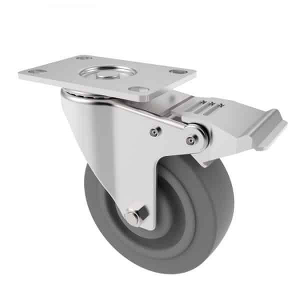 CARJET 3B 100mm-4″ Braked Rubber Swivel Castor