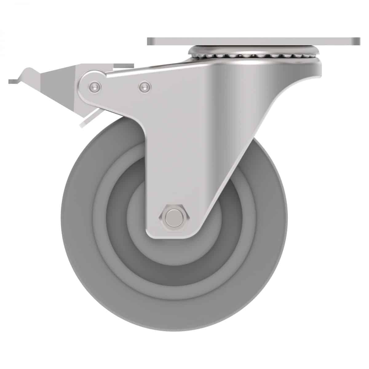 Carjet 3B 100Mm-4″ Braked Rubber Swivel Castor