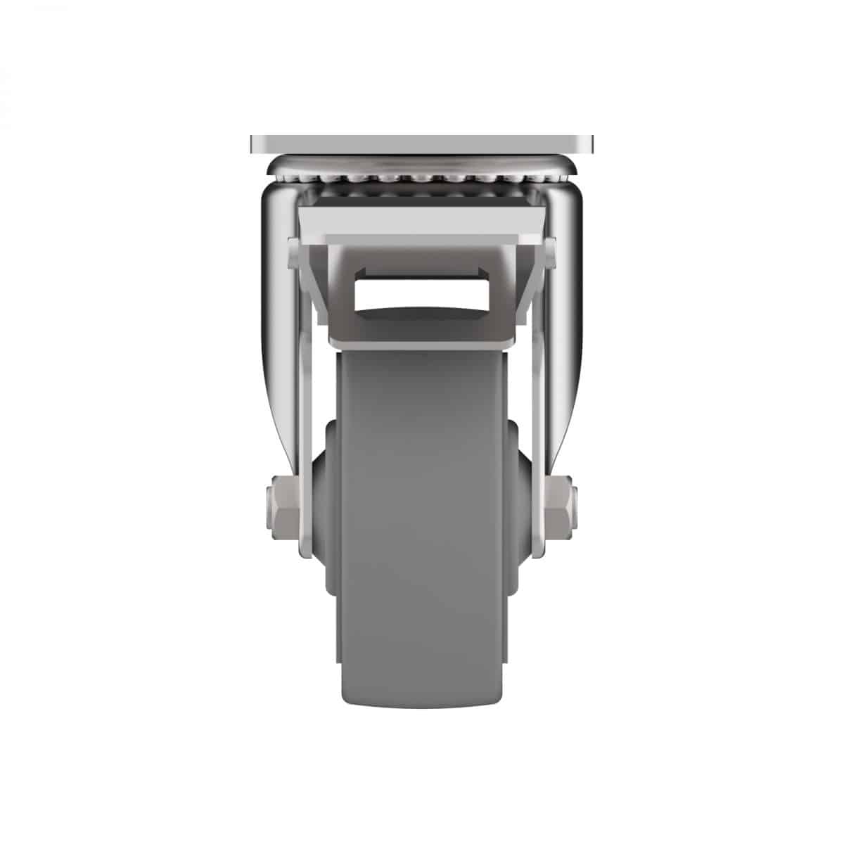 CARJET 2E-B 75mm-3″ Braked Rubber Swivel Castor