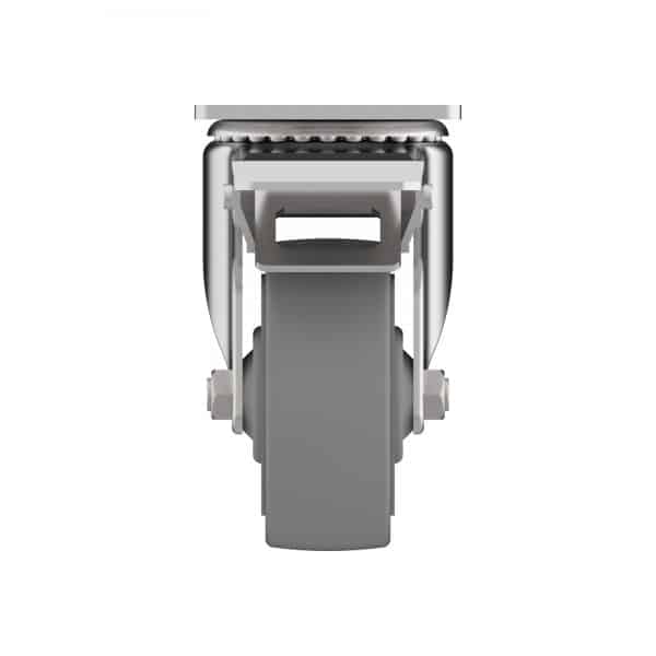 CARJET 2E-B 75mm-3″ Braked Rubber Swivel Castor