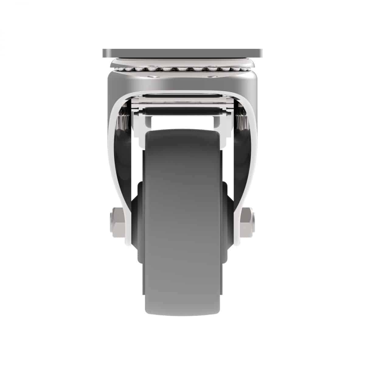 CARJET 2E-B 75mm-3″ Braked Rubber Swivel Castor