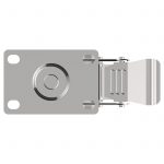CARJET 2E-B 75mm-3″ Braked Rubber Swivel Castor