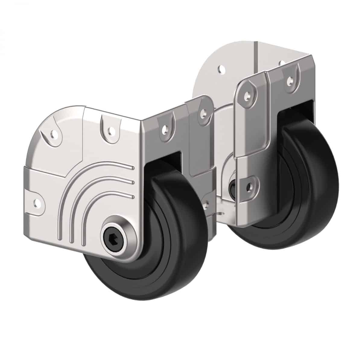 CARJET X5 75mm Die-Cast Corner Recessed Castor