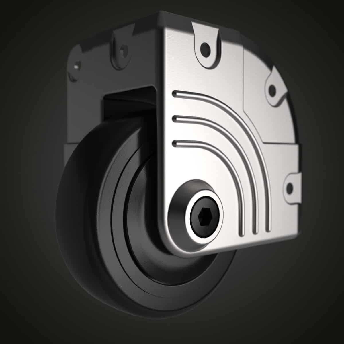CARJET X5 75mm Die-Cast Corner Recessed Castor