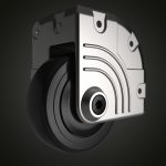 CARJET X5 75mm Die-Cast Corner Recessed Castor