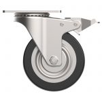 CARJET 4A-B 100X28mm /4" Braked Polyurethane Swivel Castor