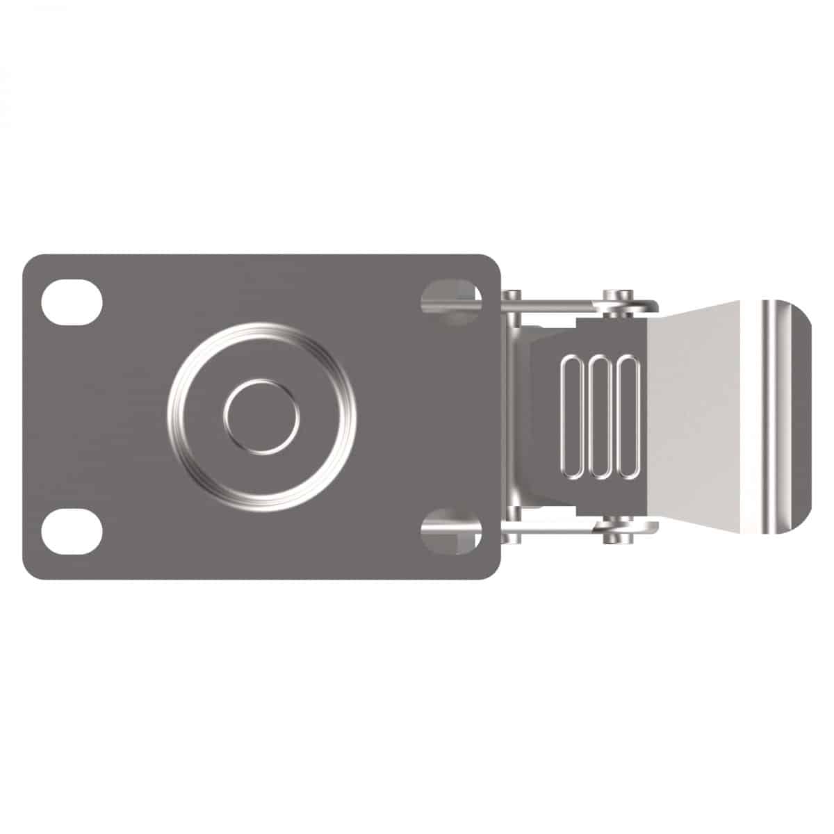 CARJET 4A-B 100X28mm /4" Braked Polyurethane Swivel Castor