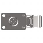 CARJET 4A-B 100X28mm /4" Braked Polyurethane Swivel Castor