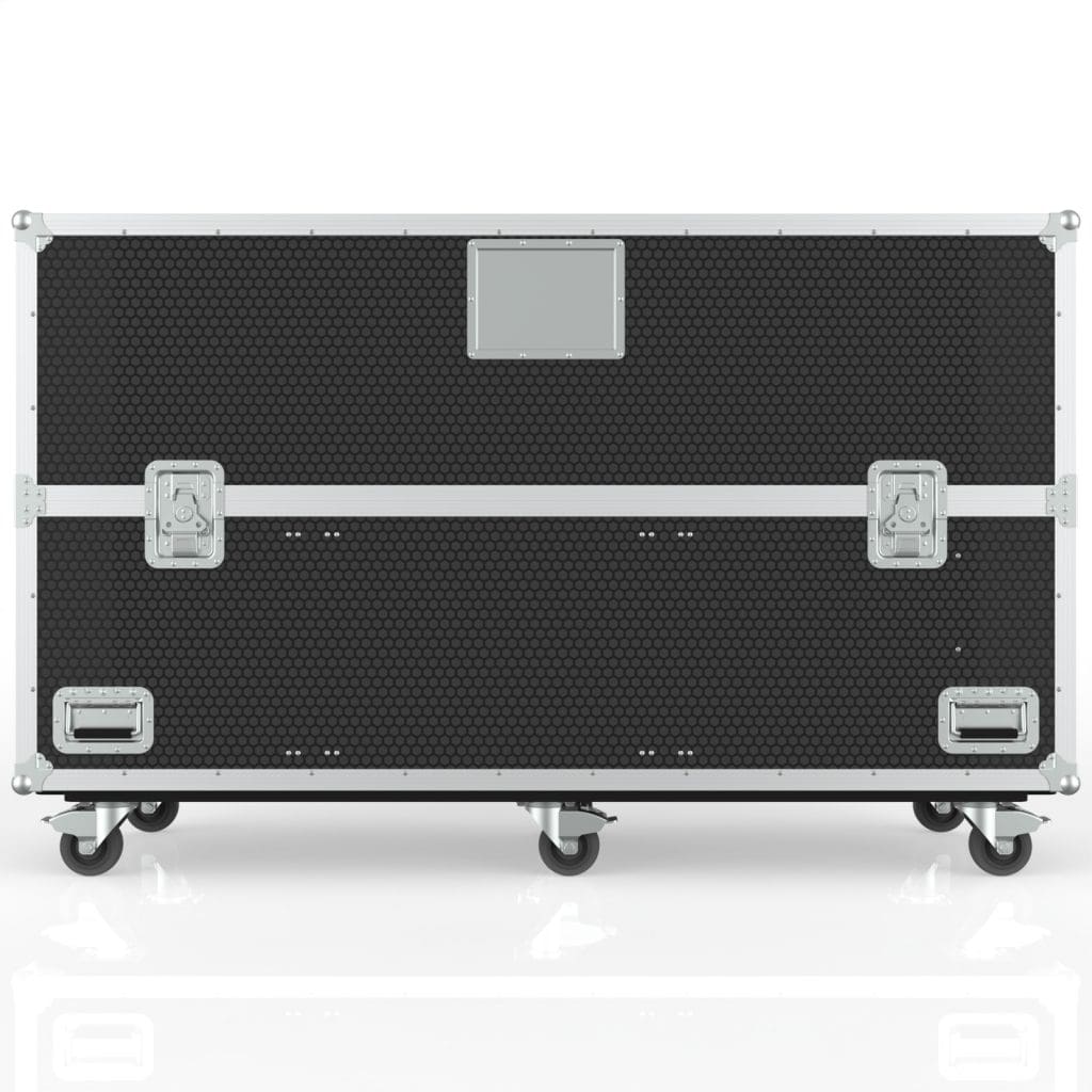 Twin TV Road Case with End Compartment