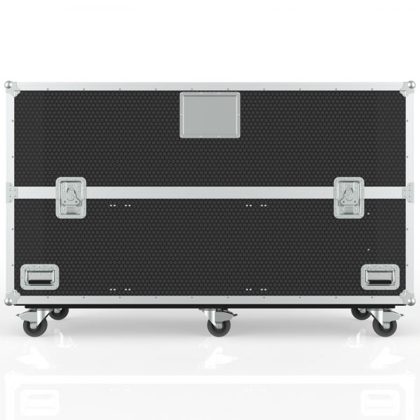 Twin TV Road Case with End Compartment