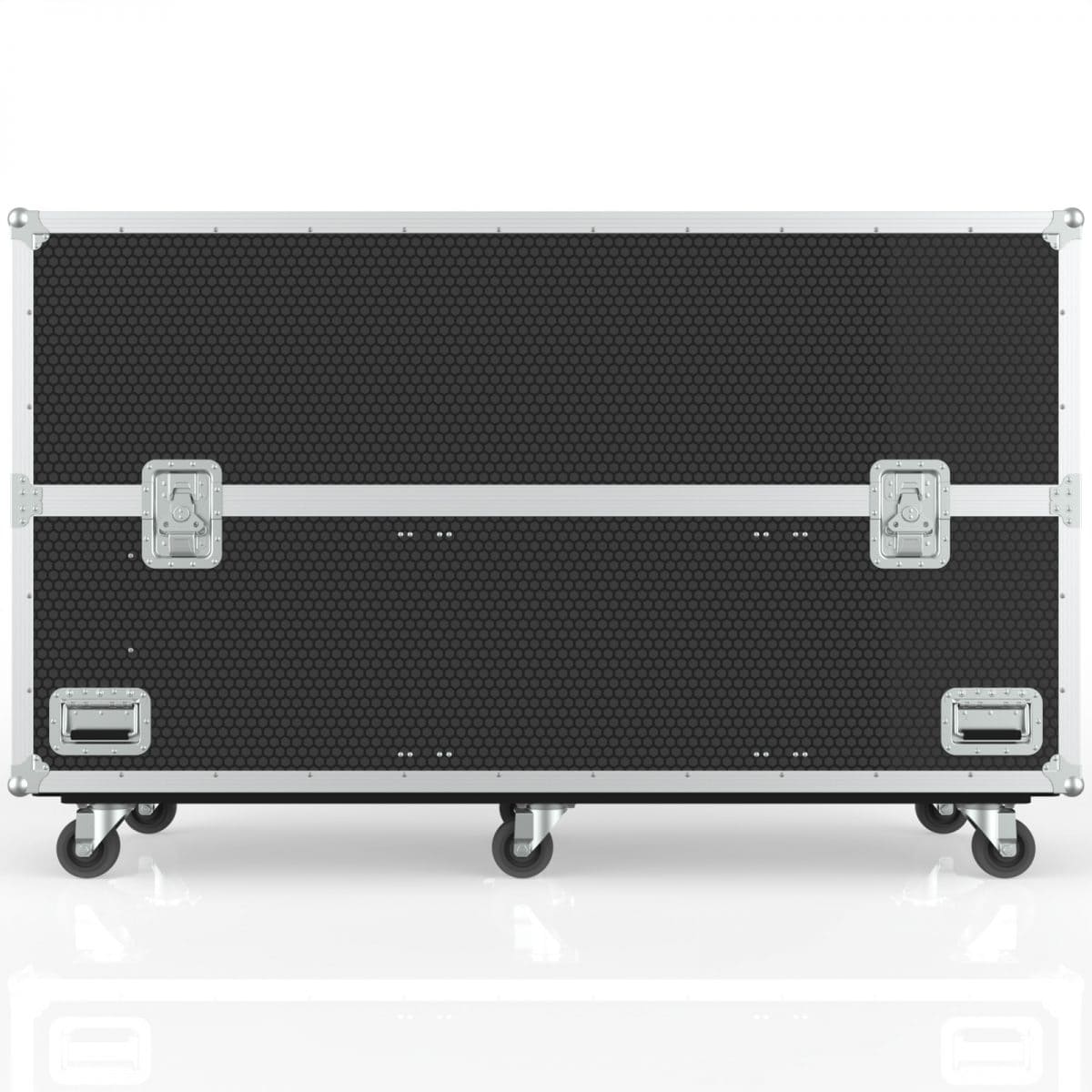 Twin TV Road Case with End Compartment