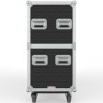 Twin TV Road Case with End Compartment