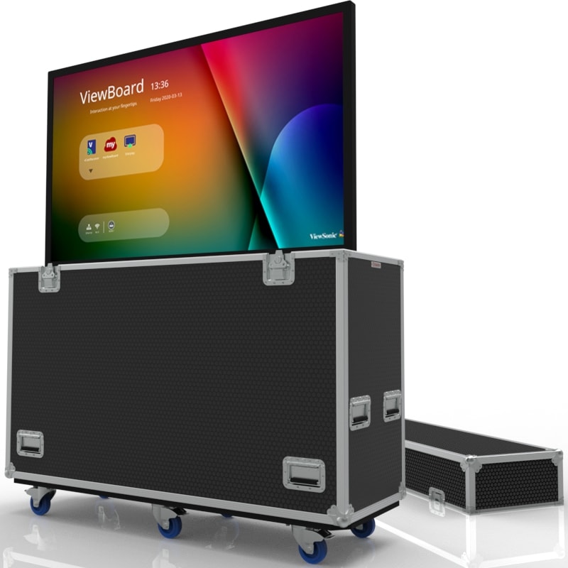 Road Transport Case with Built-in Motorized Lift for Viewsonic IFP6550 Display