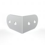 ARMOR Hardware B4602 4 Hole Corner Angle Steel Brace