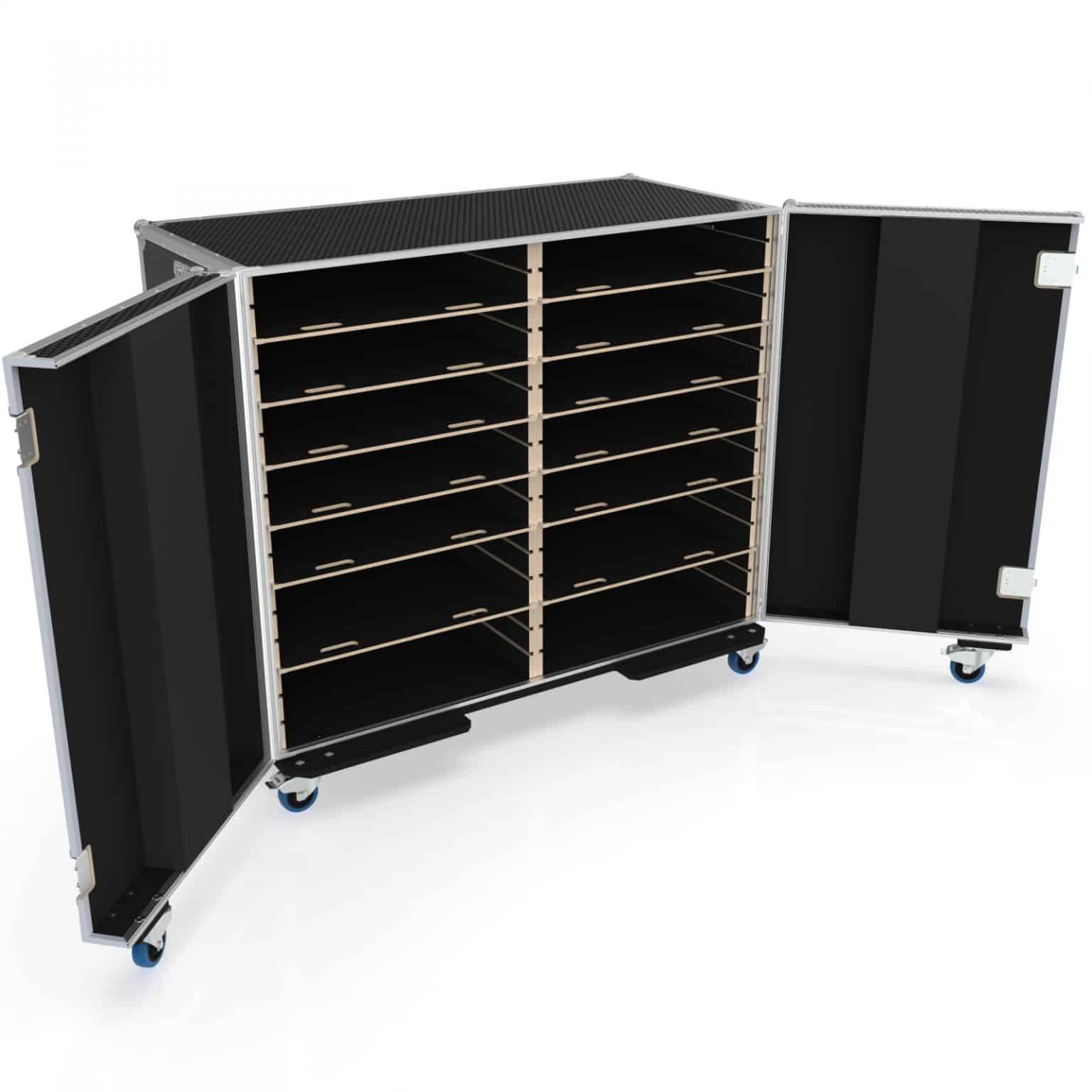 ROAD CASE WITH REMOVABLE SHELVING Armor Road Cases