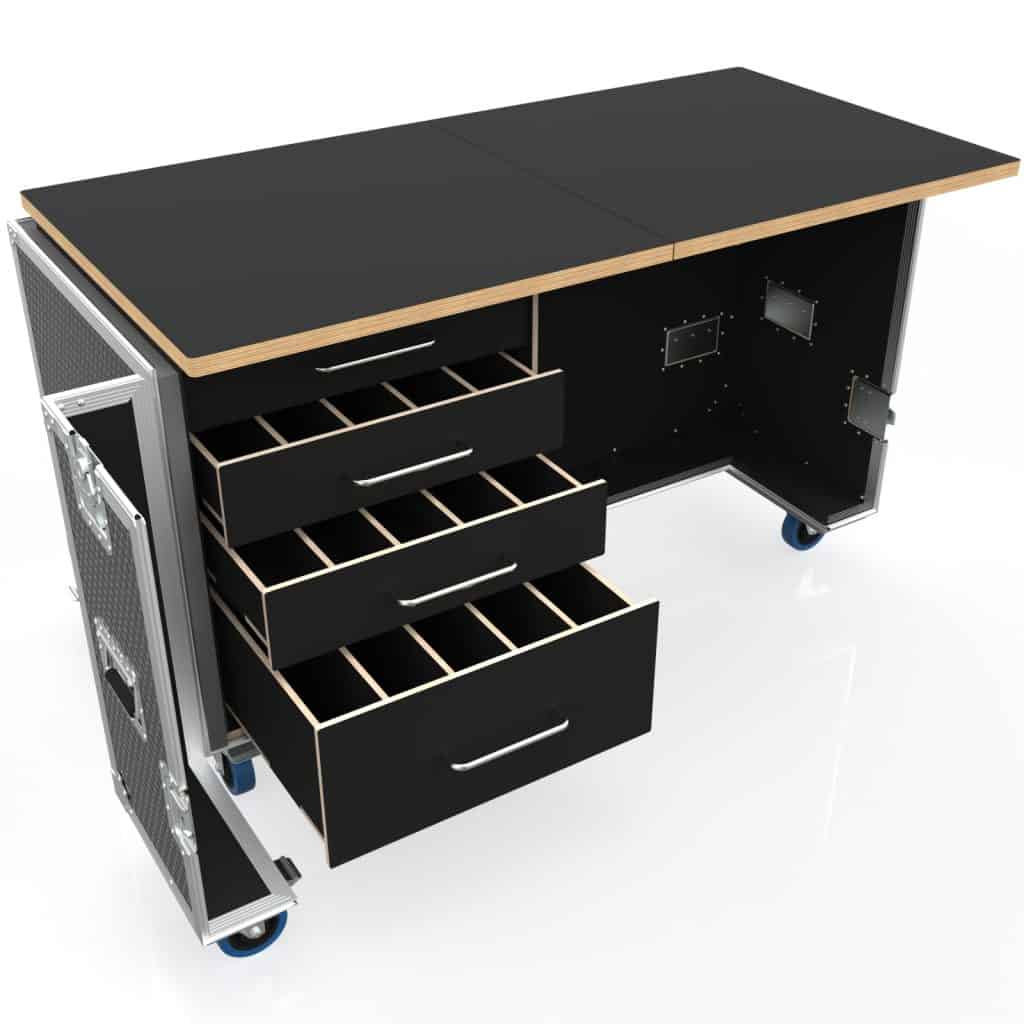 MOBILE OFFICE DESK ROAD CASE MOD02 Armor Road Cases