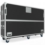 Twin TV Road Case with Clamshell Split Lid