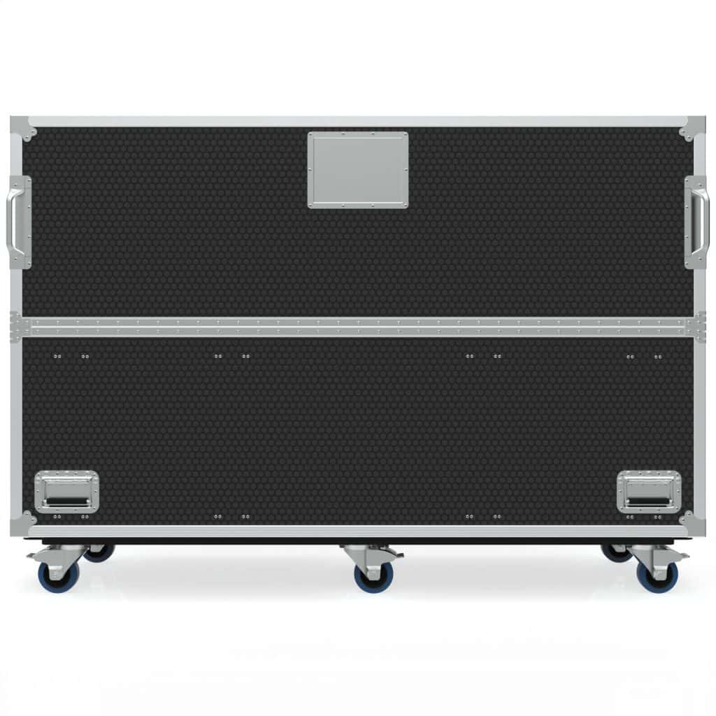 Twin TV Road Case with Clamshell Split Lid