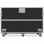 Twin TV Road Case with Clamshell Split Lid