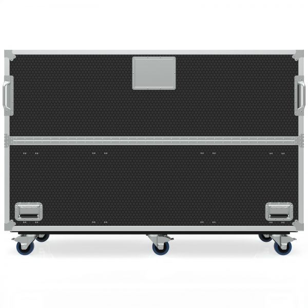 Twin TV Road Case with Clamshell Split Lid
