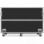 Twin TV Road Case with Clamshell Split Lid