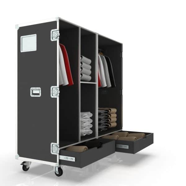 WD-1780 Touring Wardrobe Case 3D Model-Open