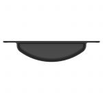 ARMOR YR-6202 Black Castor Dish with Medium Recess for 4'' Castors