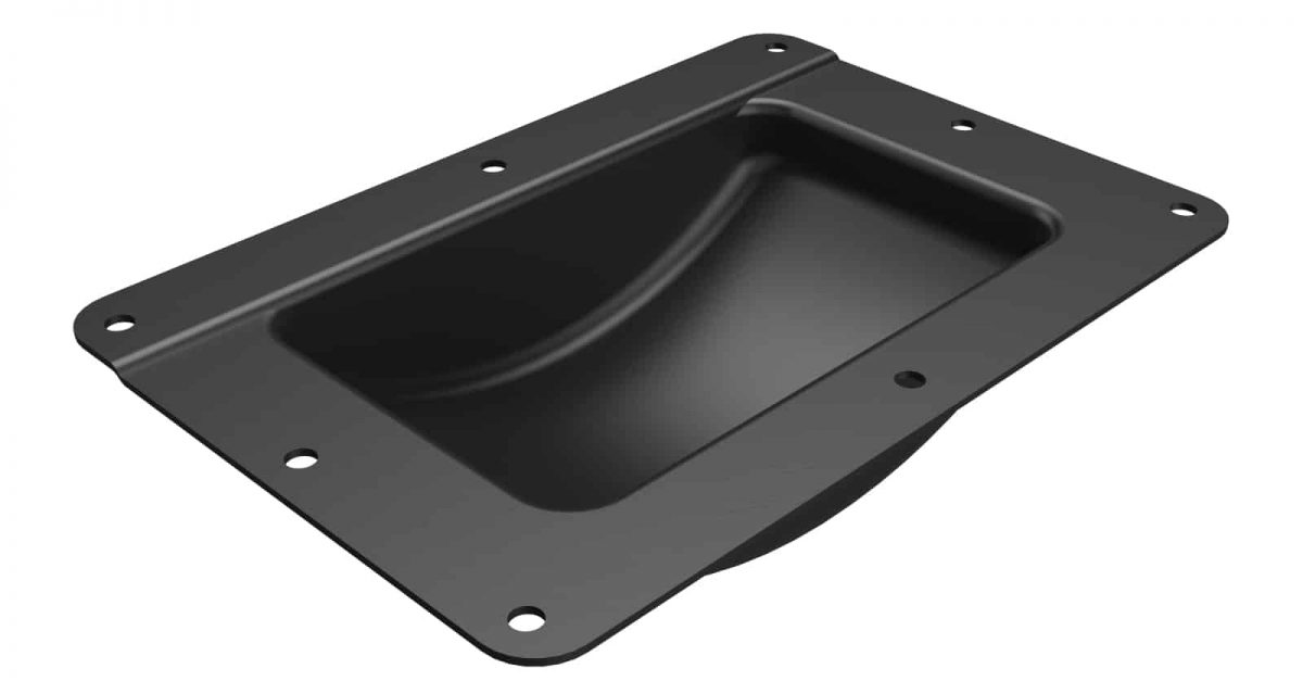 ARMOR YR-6202 Black Castor Dish with Medium Recess for 4” Castors