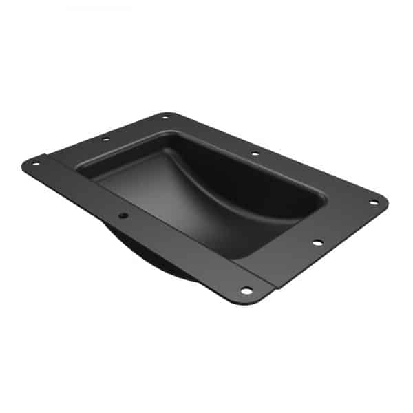 ARMOR YR-6202 Black Castor Dish with Medium Recess for 4'' Castors