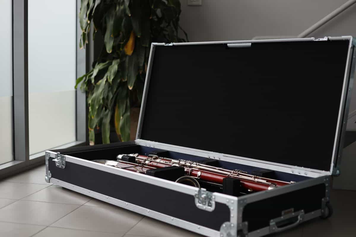 Protective Flight Case for Contrabassoon-open