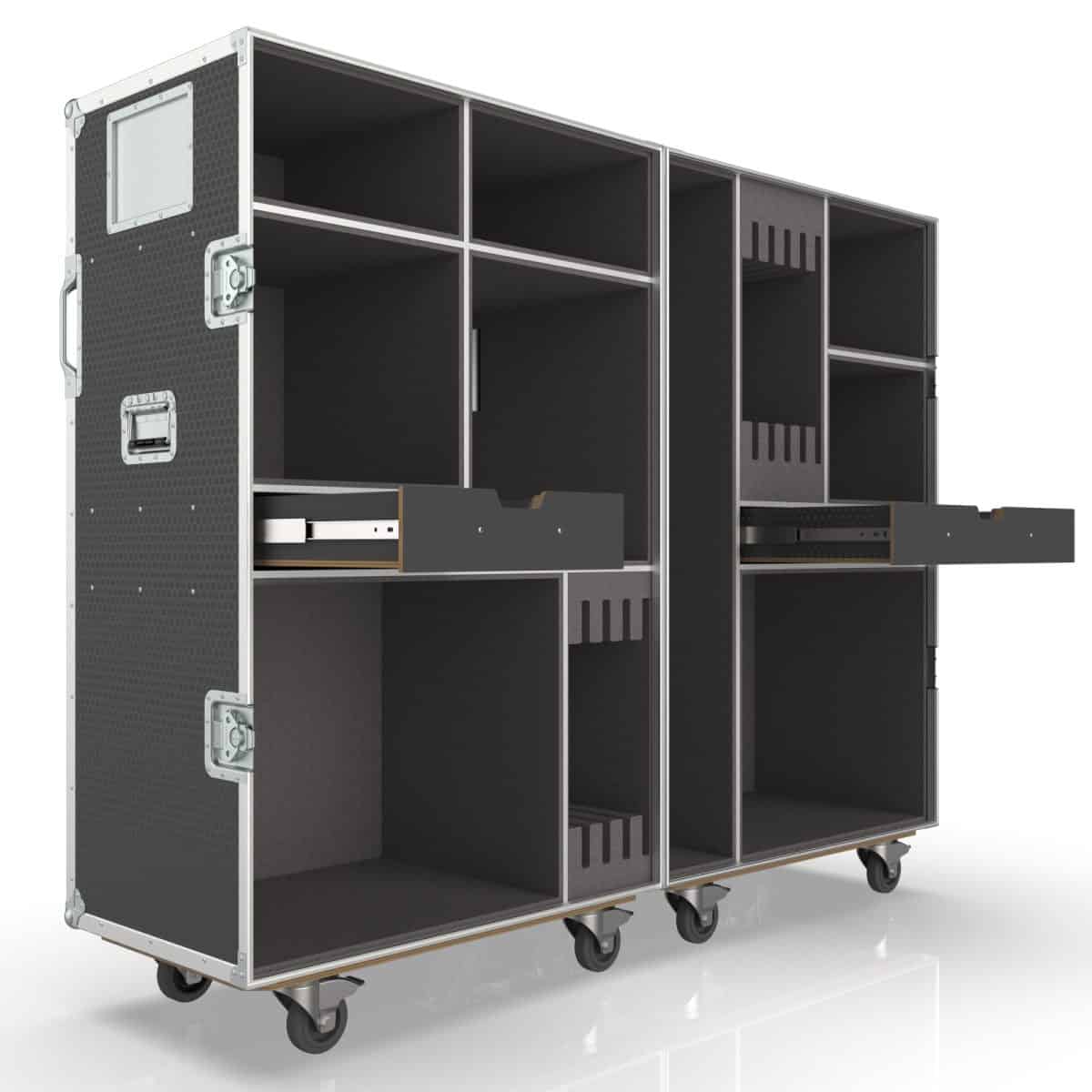 Road Case for Drum Kit-Red Rock