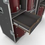 Road Case for Drum Kit-Red Rock