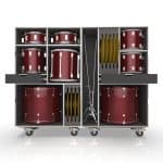 Road Case for Drum Kit-Red Rock