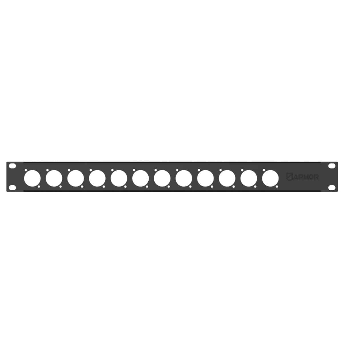 ARMOR RAK-1U-RP-02 1RU PATCH PANEL WITH 12 SIZE D HOLES