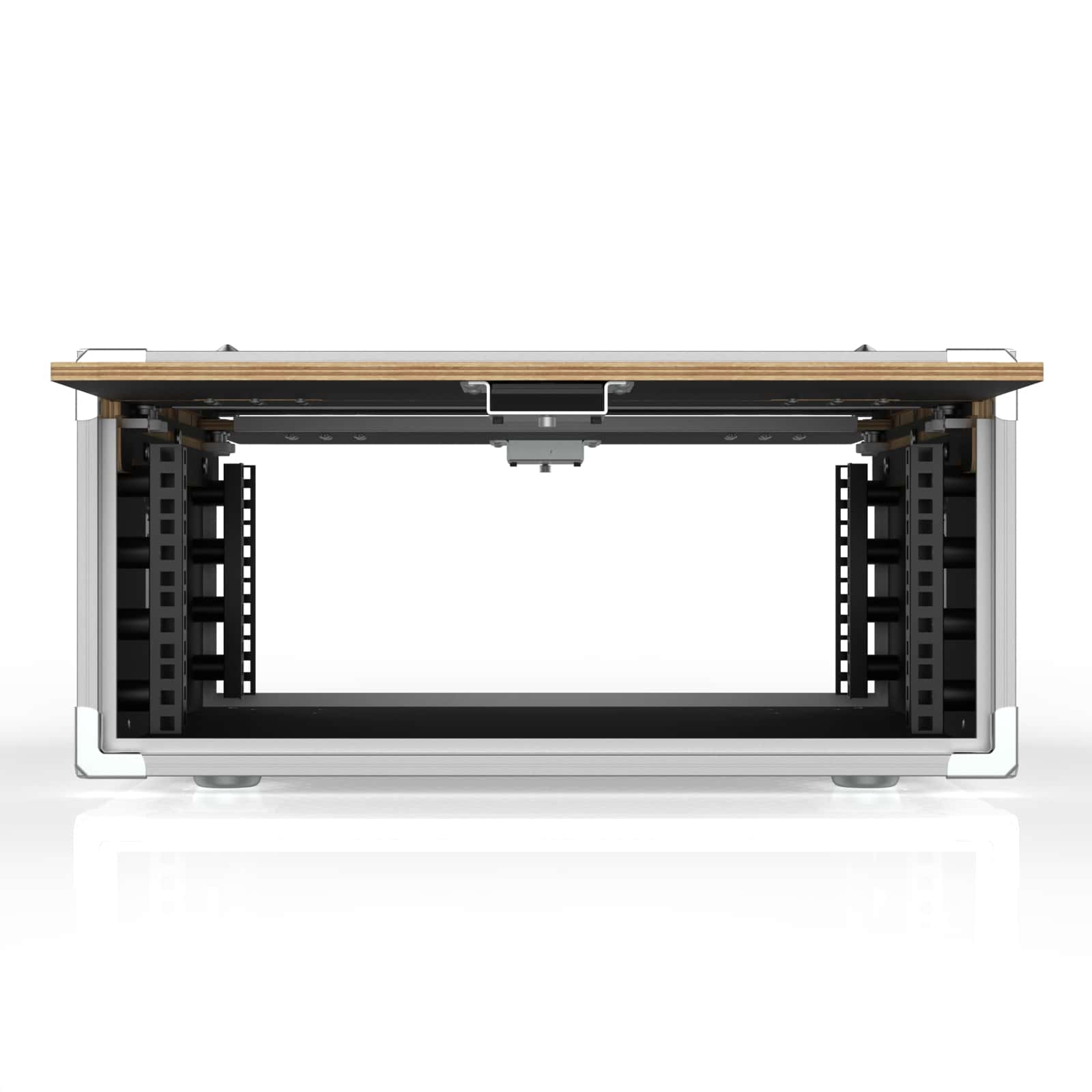 4RU Shock Mount Rack Case 485mm | Retractable Slam Door Rack