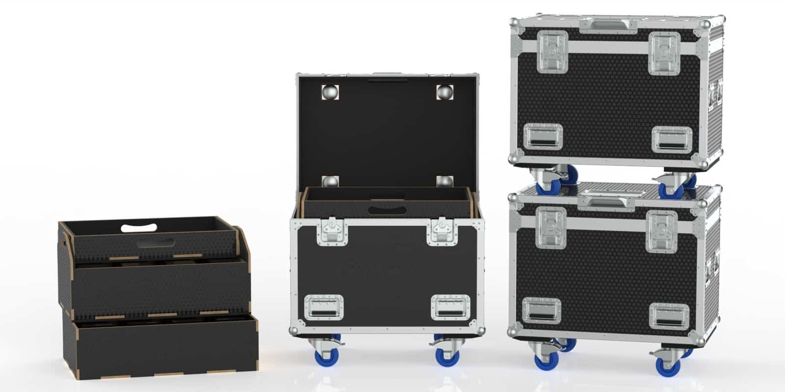 Lxpar-El-P1X24.Wide.tray_Wide_Stack_Open_Lid_Tray_Top_Tray_Mid_Tray_Bottom