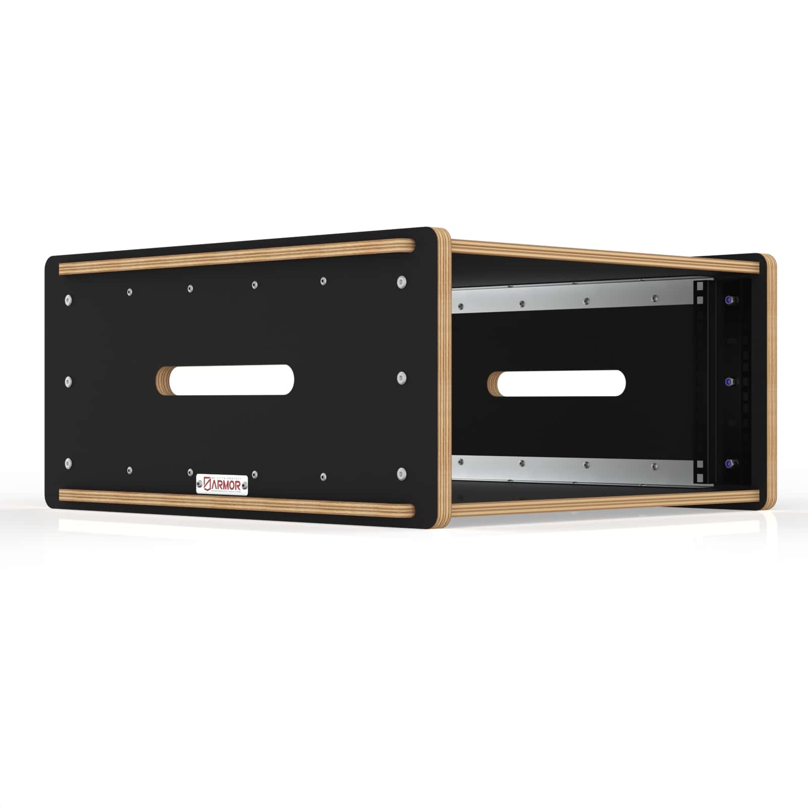 Small 4 Ru Rack 4 RU Rack Case W/ Retractable Slam Lid | 59 × 54 × 27 Cm, 14 Kg ...