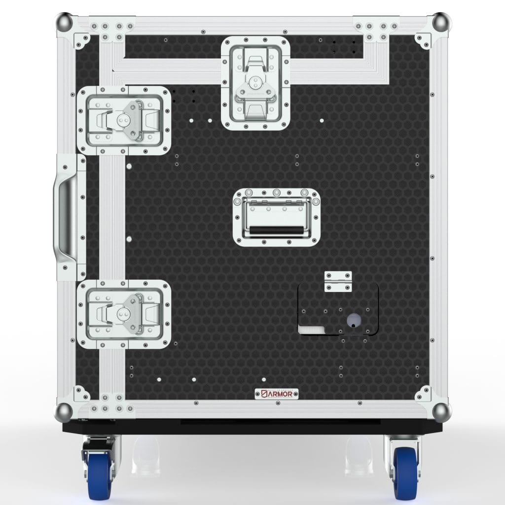 WS-GI Flypack Video Production Workstation Road Case, 600MM Rack Depth