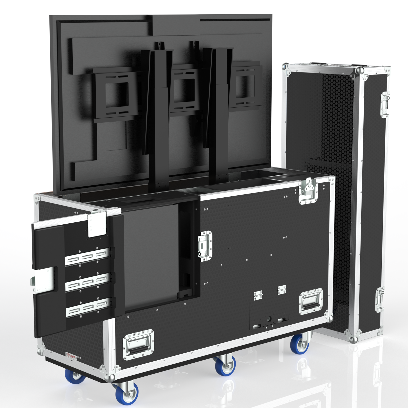 Transport Case With Motorized Lift For Samsung 55'' Qmr-T Uhd Display